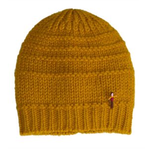 Mütze aus Biowolle von Meinfrollein , Gold Gelb