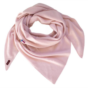 Dreieckstuch aus Kaschmir, Rosé Rosa