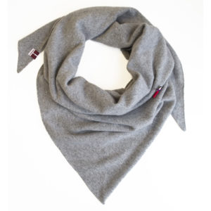 Cashmere Dreieckstuch, 100% Kaschmir von Meinfrollein, Grau Melange