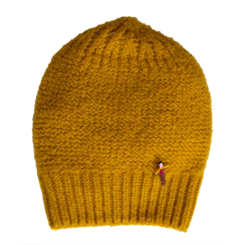 Beanie Mütze Zarah aus Biowolle, Gold Gelb