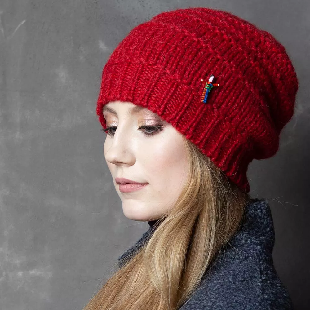 Damen Mütze aus Biowolle, Rot von Meinfrollein