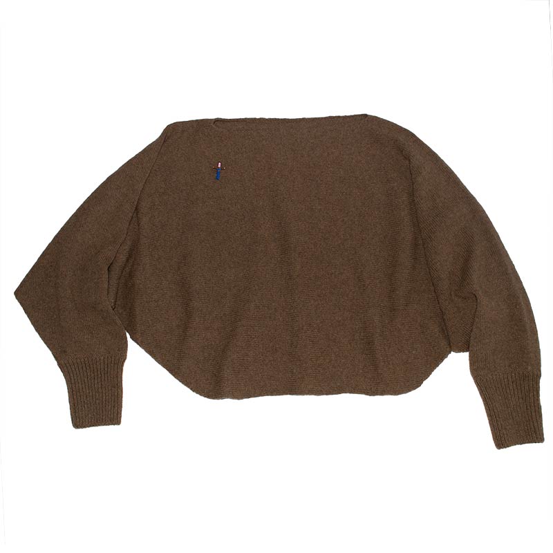 Pulli Poncho Anna aus Alpakagarn, von Meinfrollein in Camel Braun