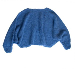 Poncho, Pulli, Schal aus Biowolle von Meinfrollein, Bluejeans Blau