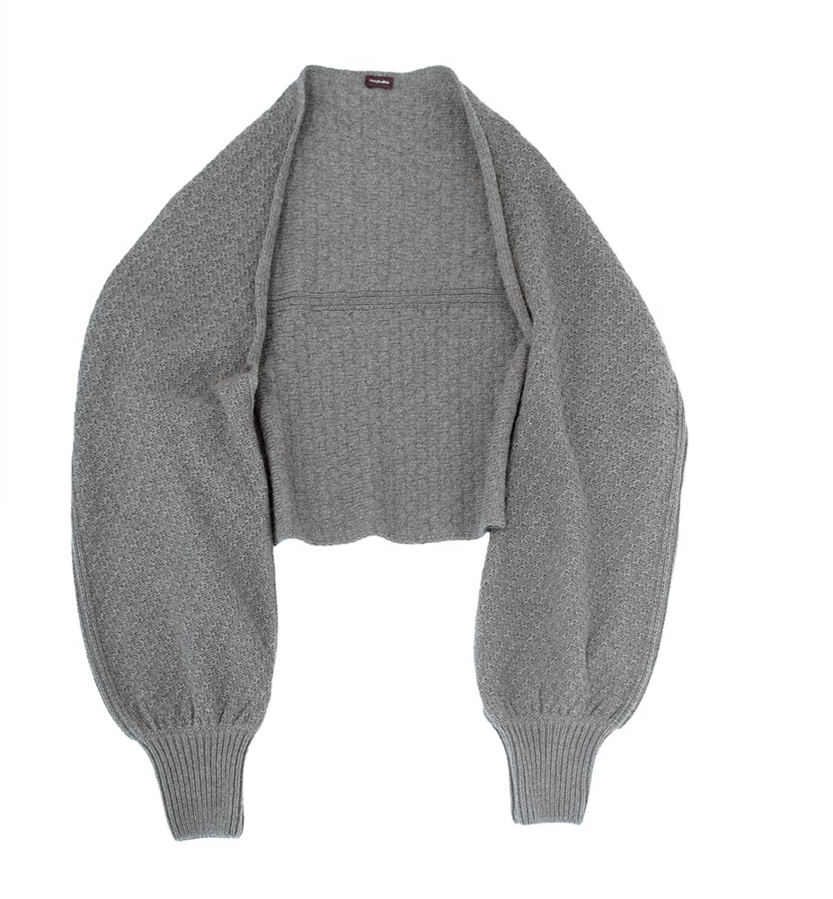 Bolero Shrug Jäckchen aus alpakawolle, von Meinfrollein, Grau