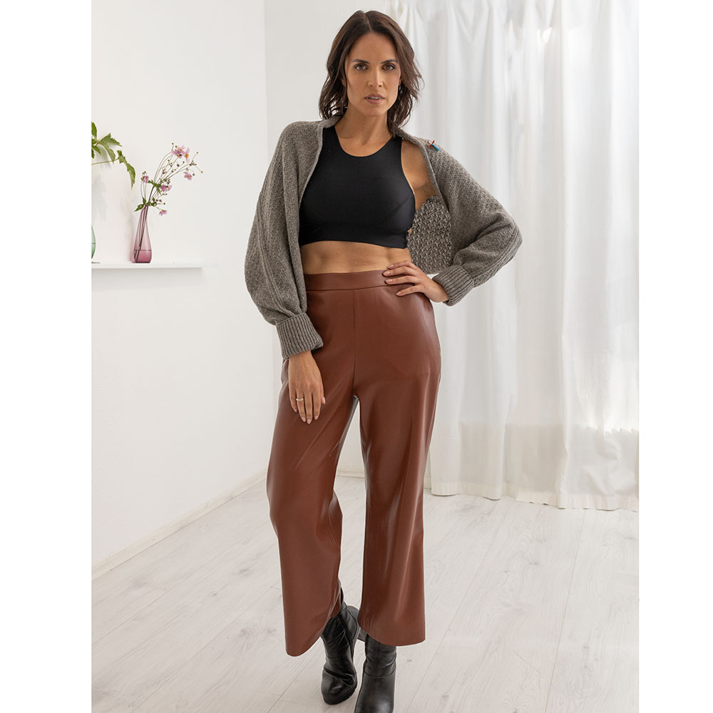 Bolero Shrug Jäckchen aus Alpakawolle, von Meinfrollein, Grau